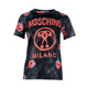 moschino 莫斯奇诺女双问号彩绘全棉短袖 T恤女士春夏XY特卖