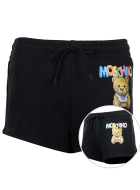 moschino/莫斯奇诺女泰迪熊logo全棉短裤女士春夏XY特卖