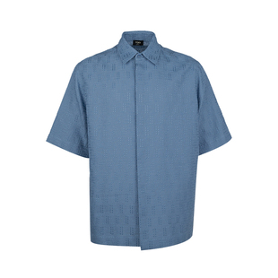 2025春夏新款 图案全棉短袖 男士 衬衫 FENDI芬迪男