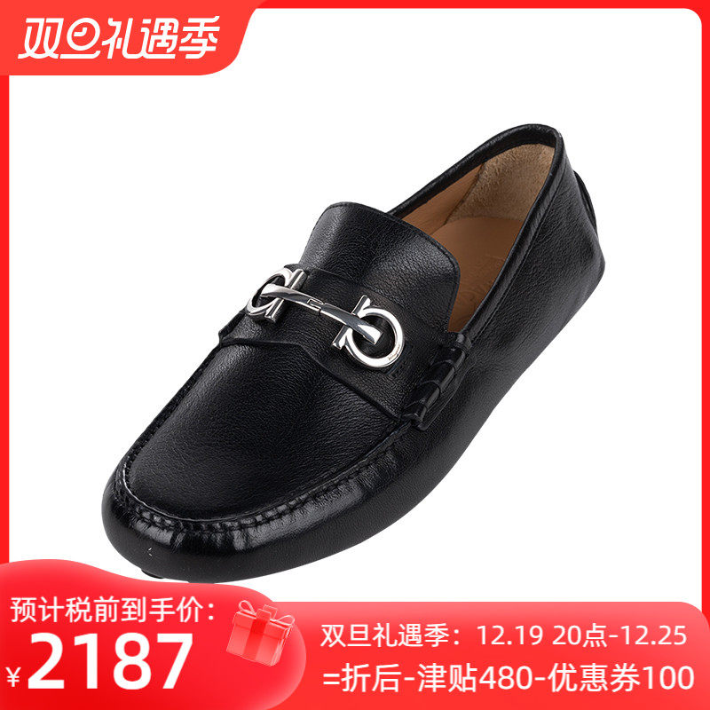 FERRAGAMO/菲拉格慕男Gancini 细节乐福鞋男士2023春夏XY