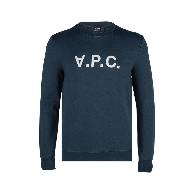 APC印花全棉套头卫衣男士
