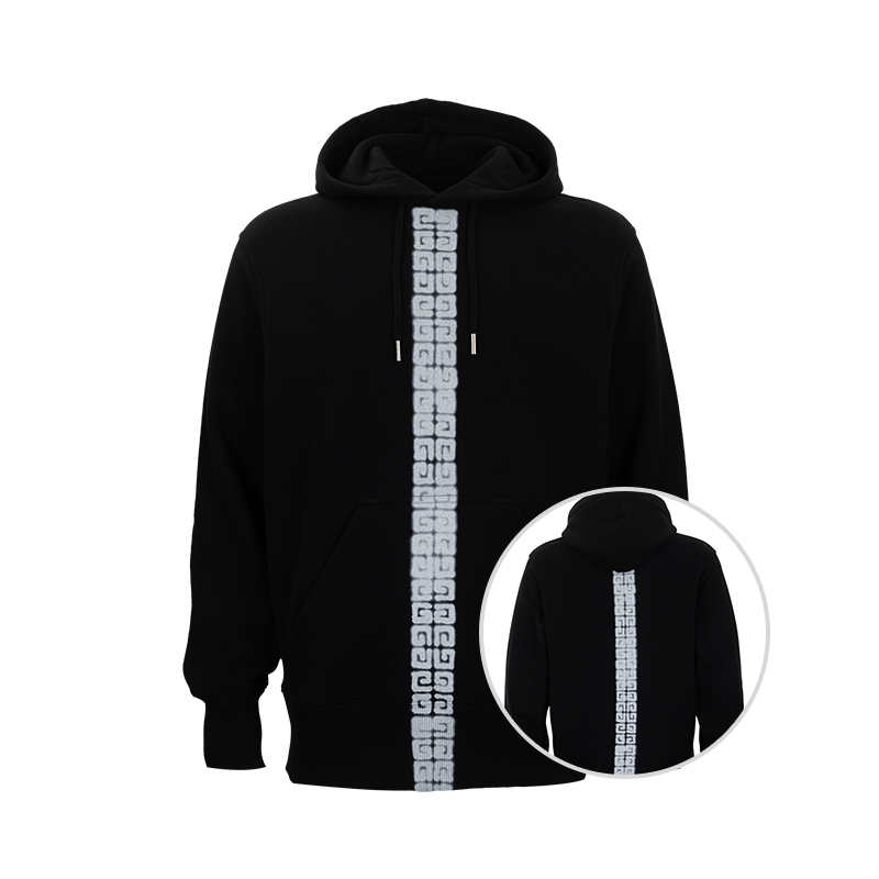 Givenchy经典logo连帽套头卫衣男