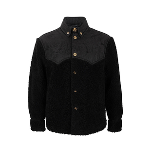 范思哲男经典 秋冬促销 Barocco 抓绒夹克男士 Silouette Versace