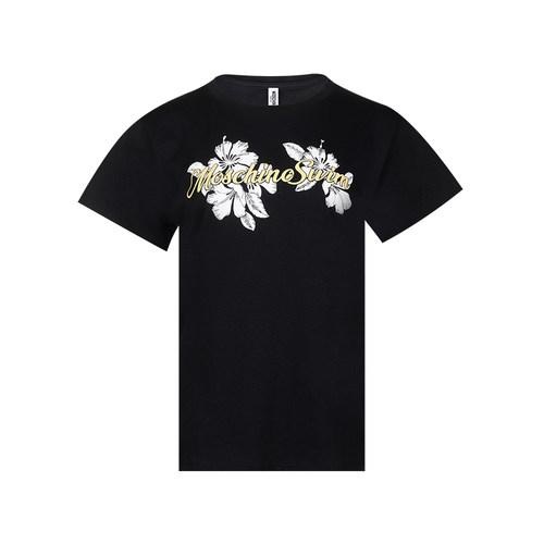 moschino短袖印花logo全棉T恤女