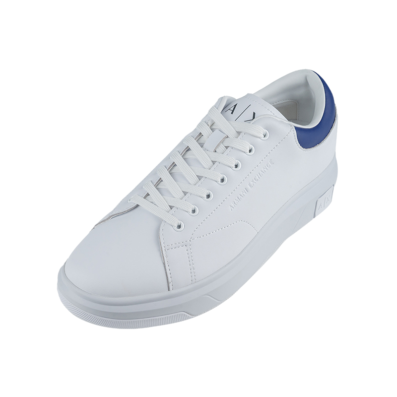 阿玛尼男经典皮质低帮运动鞋男士