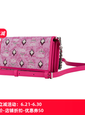 MCMAren Vintage Monogram Jacquard 斜挎钱包女士XY特卖
