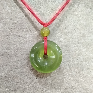 天然正宗南玉平安扣玉吊坠男女儿童款保平安挂件玉项链颈链高品质