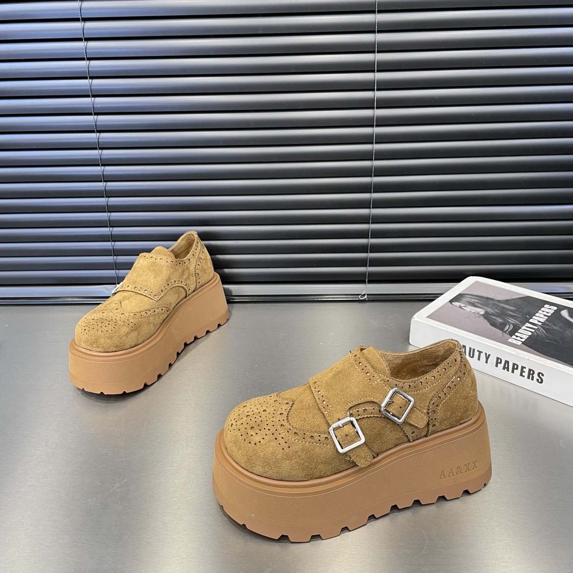 欧货圆头厚底增高小个子松糕鞋女乐福鞋2026春季新款JK小皮鞋潮,女鞋,棉鞋,淘宝优惠券,粉丝福利购,淘宝优惠卷