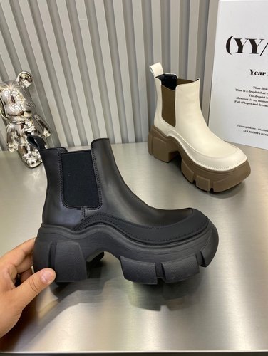 短靴小个子厚底松糕机车靴棉靴