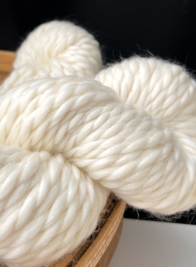 暖初150g团 8mm超粗美丽诺纯羊毛线 织围巾粗毛线 手工编织帽子线