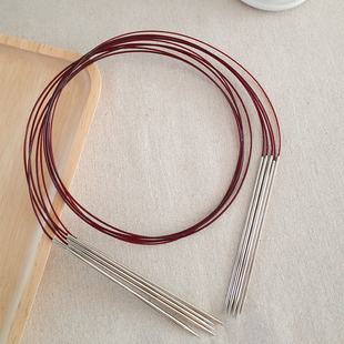 120cm不锈钢环形针循环针镀镍环针编织工具手工棒针毛线针毛衣针