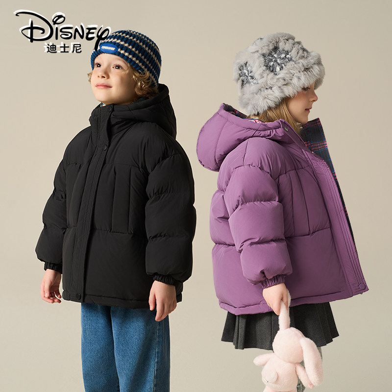 迪士尼儿童双面穿羽绒服男女宝中大童高领连帽加厚保暖外套亲子装,童装/婴儿装/亲子装,羽绒服,淘宝优惠券,粉丝福利购,淘宝优惠卷
