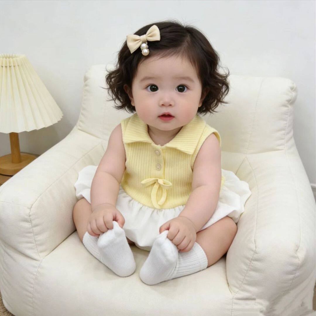 婴儿衣服夏季洋气宝宝连体衣服夏装女婴满月百天公主夏天连衣裙子