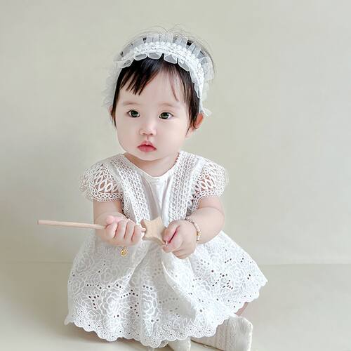 女宝宝夏季连体衣服婴儿百天网红超萌公主包屁衣裙子三角薄款哈衣