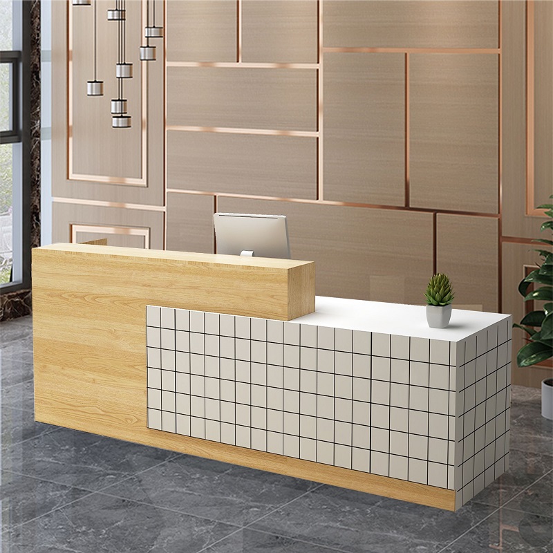 现代简约店铺前台桌接待台收银台