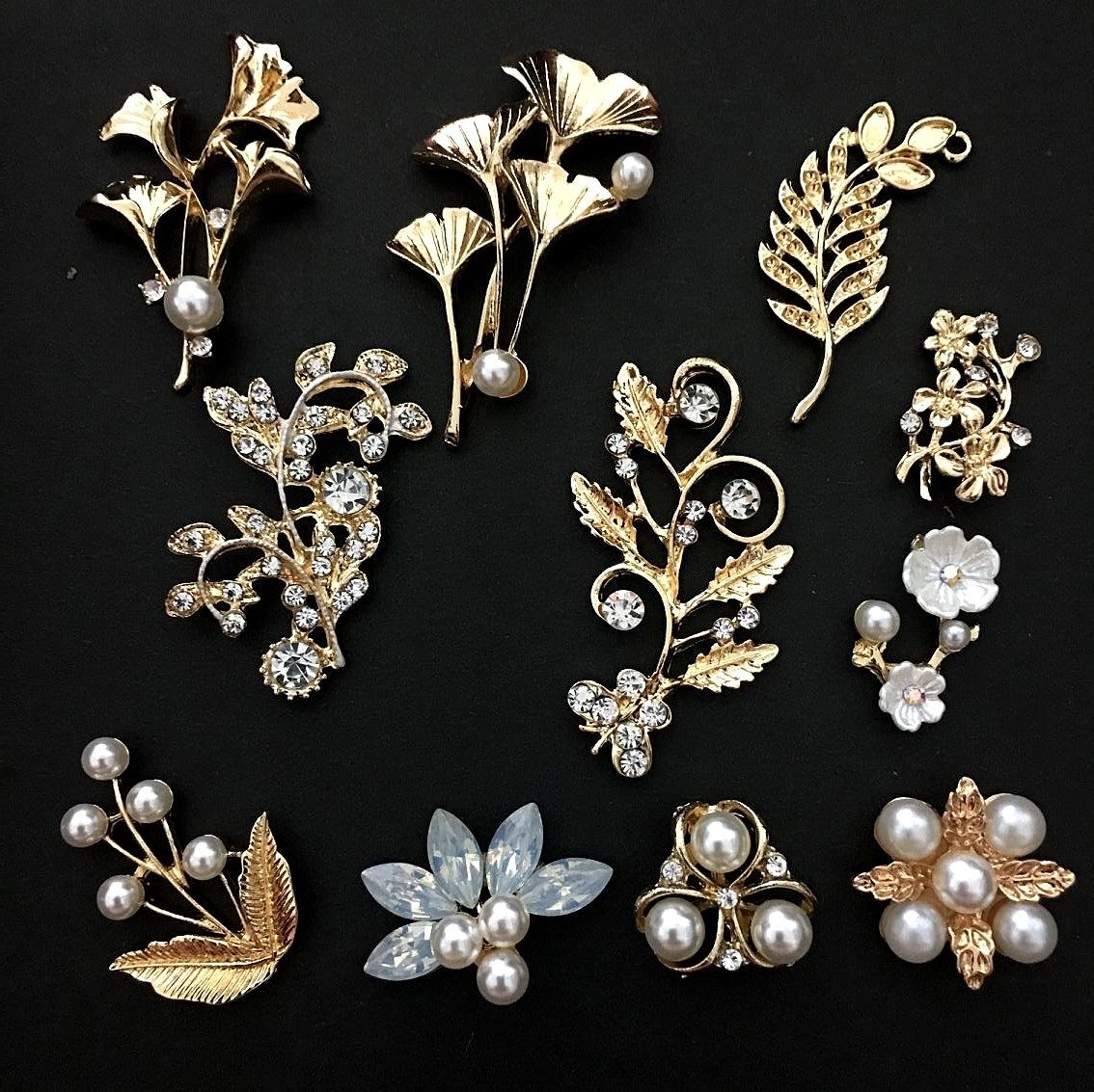 手工制作新娘头饰古风银杏叶发簪