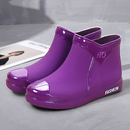 时尚 女款 2025新款 防滑防水短筒胶鞋 夏季 成人雨靴加绒保暖水鞋 雨鞋