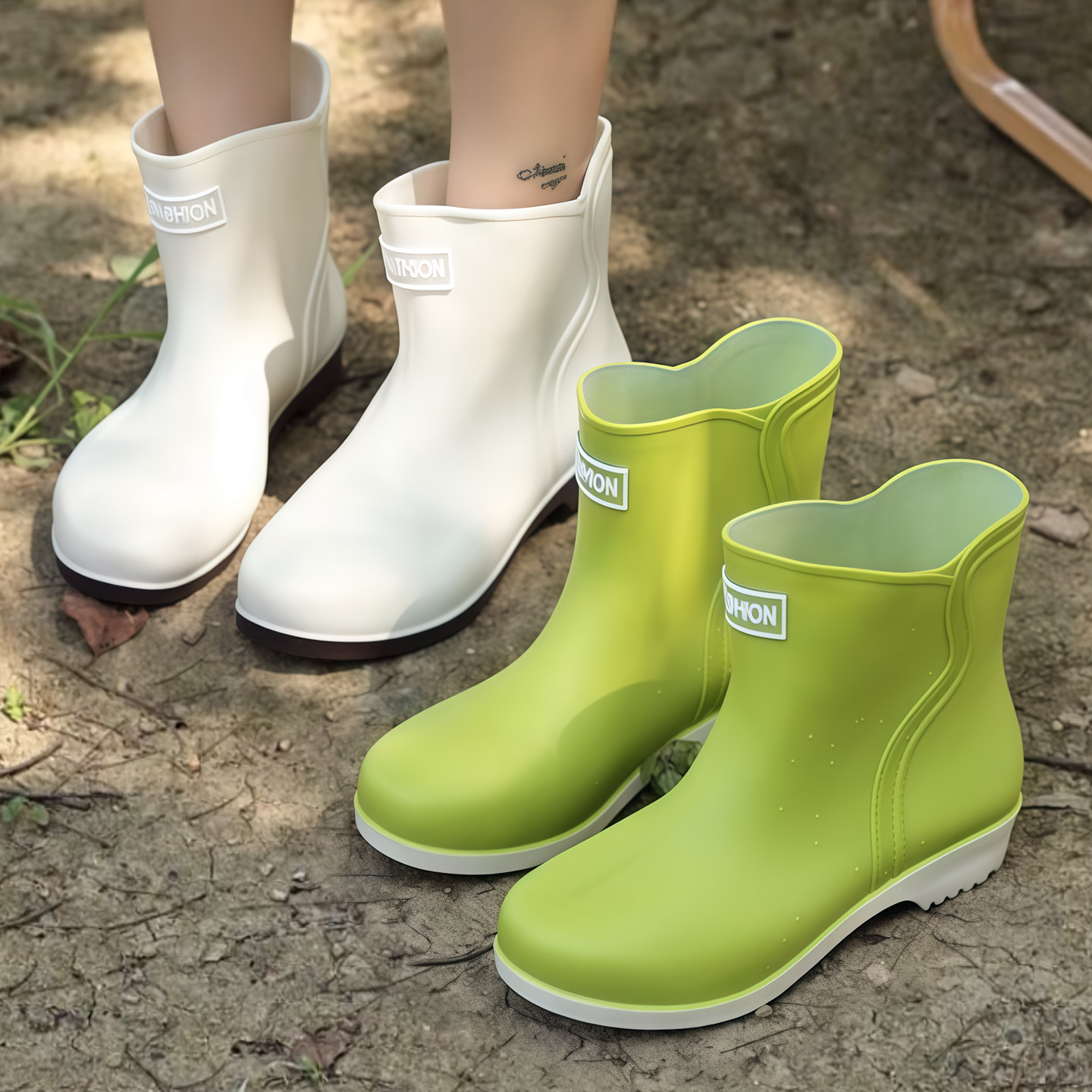 雨靴女款防水不累脚加绒短雨鞋