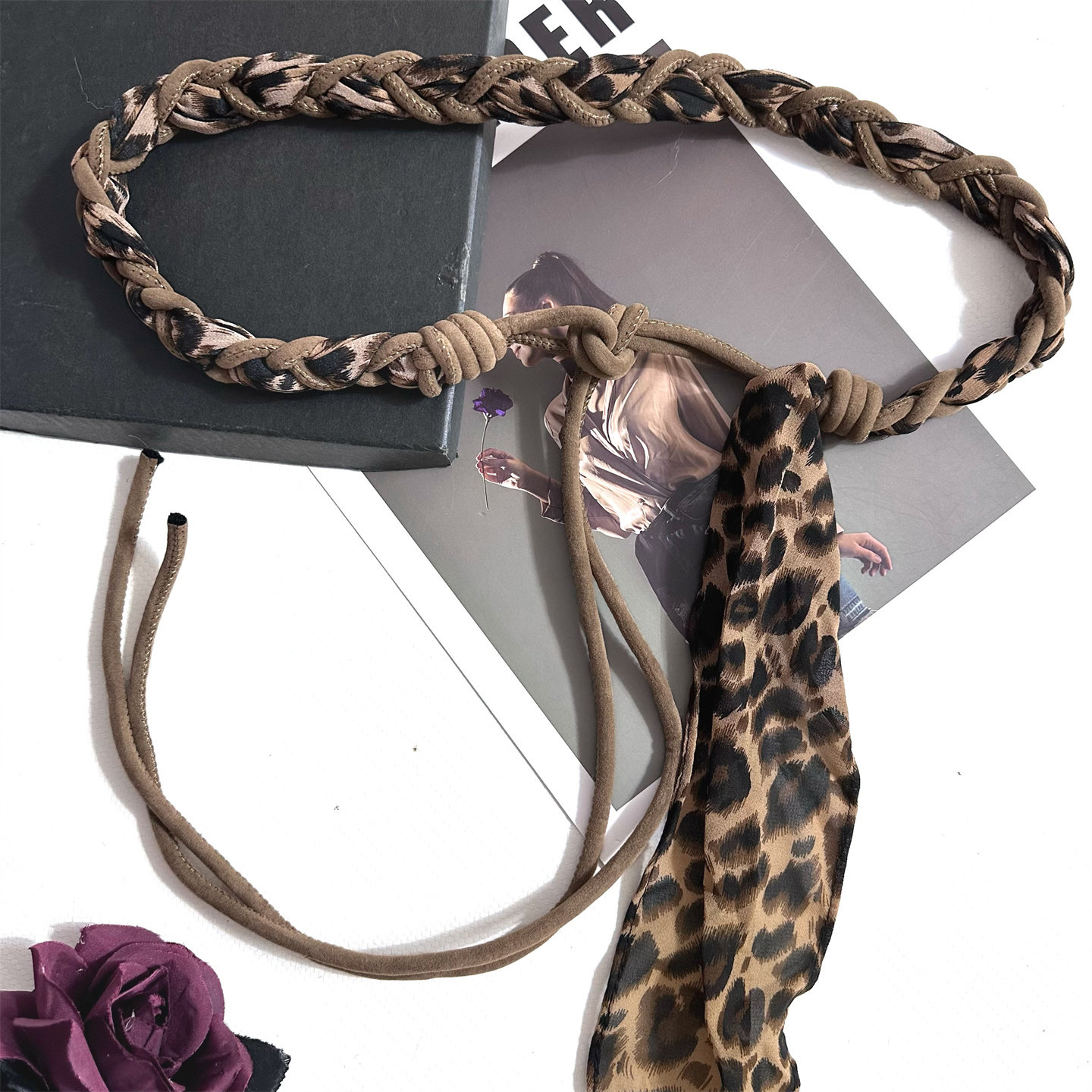 复古豹纹编织丝巾腰带女腰间配饰配阔腿裤牛仔裤腰绳腰链小皮带潮,服饰配件/皮带/帽子/围巾,腰带/皮带/腰链,淘宝优惠券,粉丝福利购,淘宝优惠卷