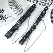 韩版 潮人百搭圆环链条皮带学生男女通用嘻哈街头街舞滑板腰带腰封