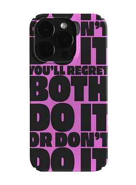 辣妹紫色英文艺术小众适用高级感卡通iPhone16pro+苹果15promax菲林手机壳新款13/1214proVIVO90