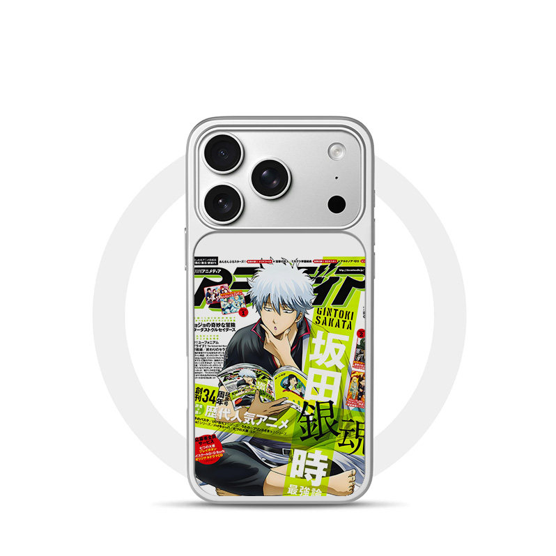 银魂漫画复古艺术适用于苹果华为手机壳18promax磁吸肤感玻璃iPhone17新款16小众INS风15高级14简约13
