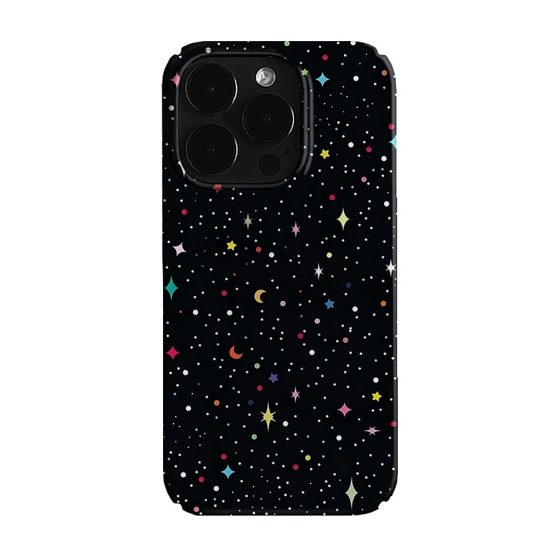 彩色波点星星月亮艺术小众适用高级感卡通iPhone16pro+苹果15promax菲林手机壳新款13/1214proVIVO90