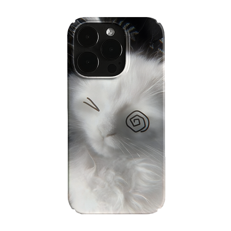 搞怪猫咪艺术小众适用高级感卡通iPhone14pro+苹果15promax菲林手机壳新款13/12VIVO90
