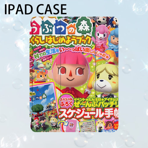 古早风复古卡通艺术ins小众适用平板壳iPad7/8/9/10壳2020带笔槽Air2/3/4/5苹果2021第九代11Pro三折min