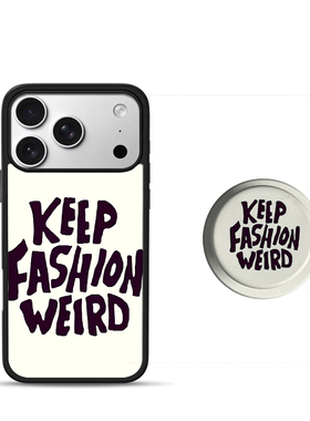 白色简约英文小众磁吸MagSafe适用高级感卡通iPhone17pro+苹果16promax菲林手机壳