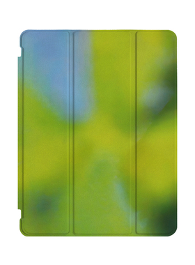 绿色梦幻渐变Y2K艺术ins小众适用平板壳iPad7/8/9/10壳2020带笔槽Air2/3/4/5苹果2021第九代11Pro三折min