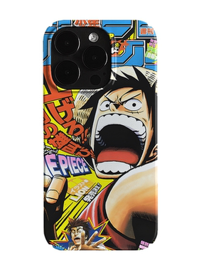 海贼王路飞周边艺术小众适用高级感卡通iPhone14pro+苹果15promax菲林手机壳新款13/12VIVO90