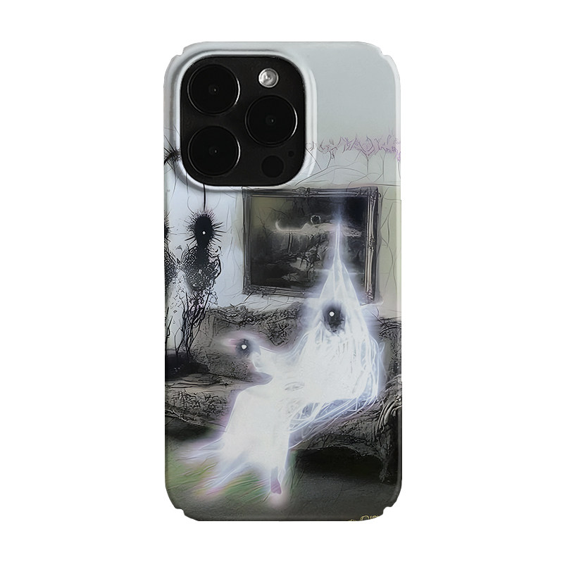 怪异发光幽灵艺术小众适用高级感卡通iPhone16pro+苹果15promax菲林手机壳新款13/1214proVIVO90