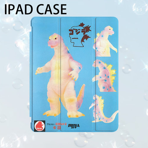 哥斯拉艺术ins小众适用平板壳iPad7/8/9/10壳2020带笔槽Air2/3/4/5苹果2021第九代11Pro三折min