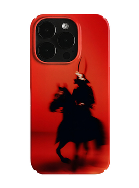 ins红色骑马骑士艺术小众适用高级感卡通iPhone16pro+苹果15promax菲林手机壳新款13/1214proVIVO90