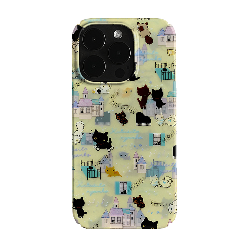 音乐猫咪艺术小众适用高级感卡通iPhone16pro+苹果15promax菲林手机壳新款13/1214proVIVO90