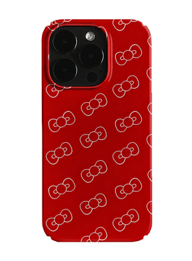 红色可爱蝴蝶结艺术小众适用高级感卡通iPhone16pro+苹果15promax菲林手机壳新款13/1214proVIVO90