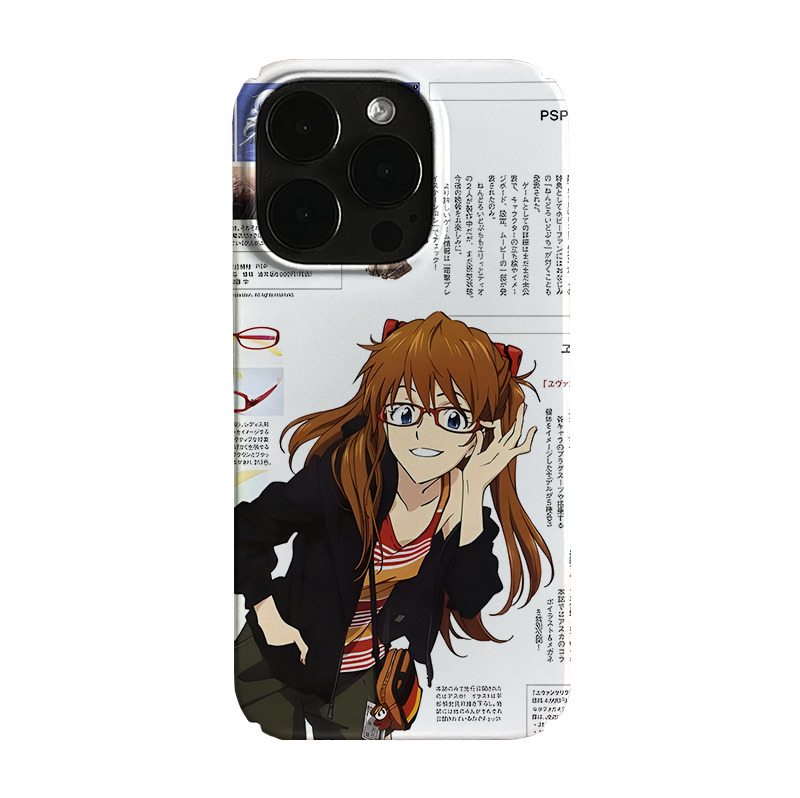 明日香eva二次元小众动漫卡通iPhone14pro+苹果15promax菲林手机壳新款13/12mini的适用华为p60pro