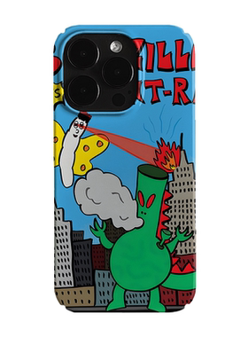 怪兽入侵童趣艺术潮流小众适用高级感卡通iPhone14pro+苹果15promax菲林手机壳新款13/12