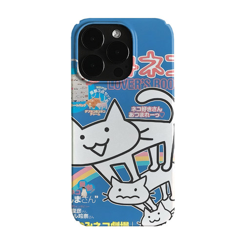 日漫猫咪艺术小众适用高级感卡通iPhone16pro+苹果15promax菲林手机壳新款13/1214proVIVO90