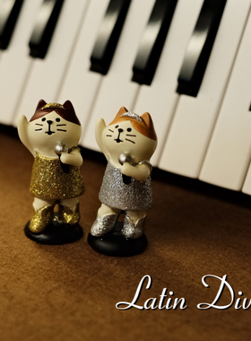 公仔装饰小摆件昭和风可爱猫猫