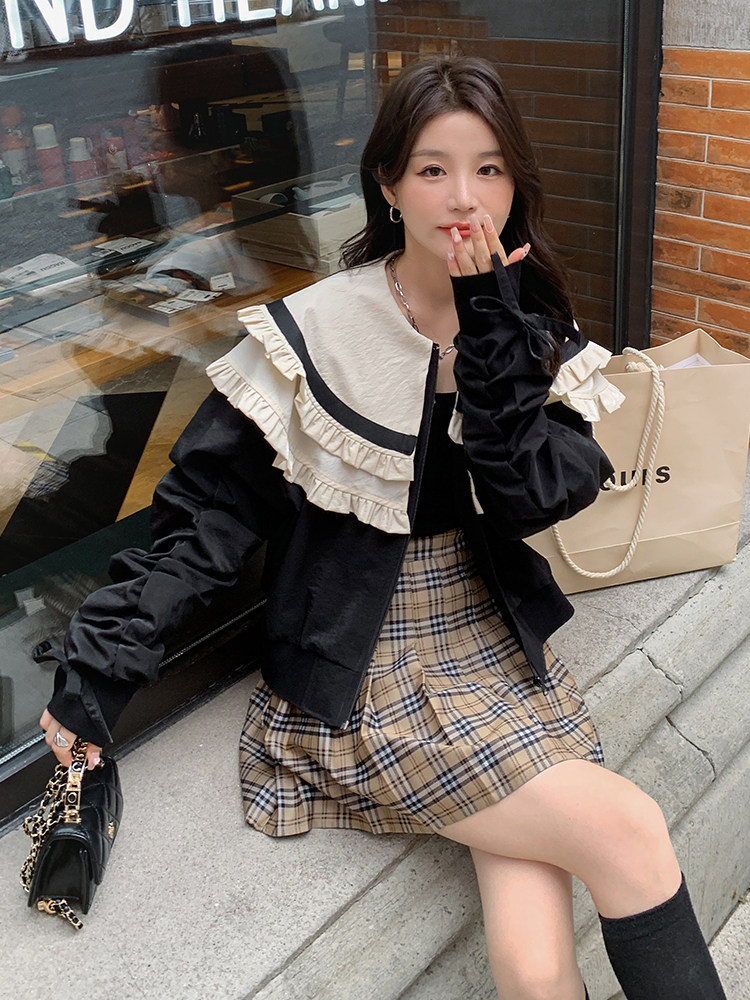 新款现货主推法式复古风春季短外套ZB100-X015-P125-K178,女装短外套,浙宝100