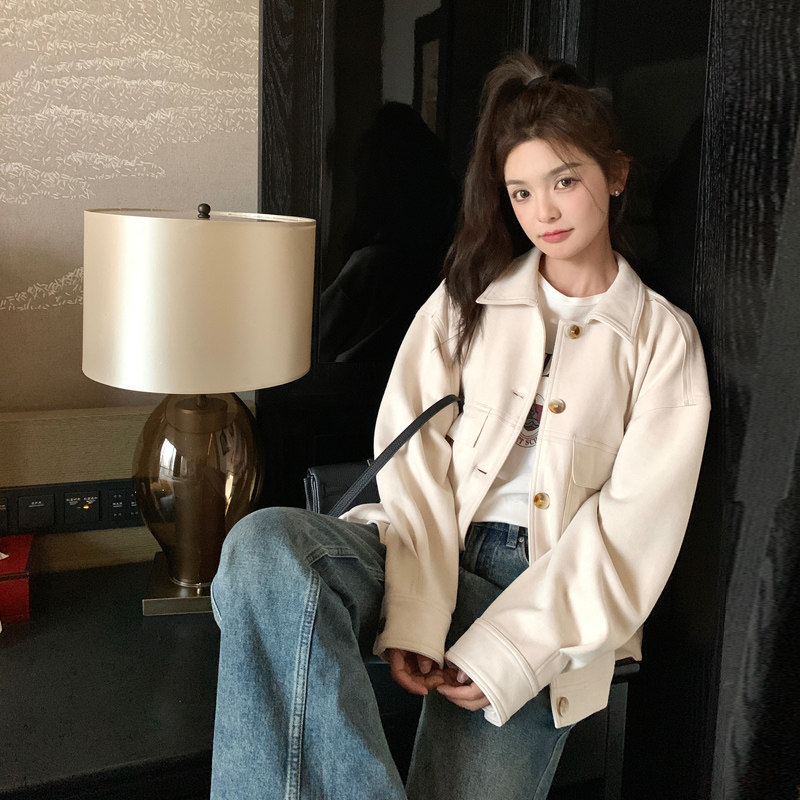 【现货】韩系休闲百搭小外套B100-7001p120-k178，女装风衣，浙宝100