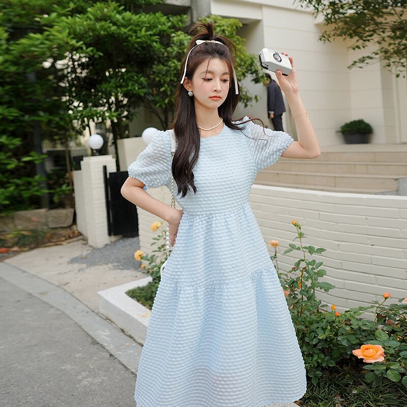 现货原创设计肌理面料中长款连衣裙B100-3160-p115-k168,女装连衣裙,浙宝100