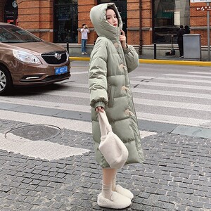 现货，上了就能卖可主推豆绿色长款服077-2196-P185-K268图片