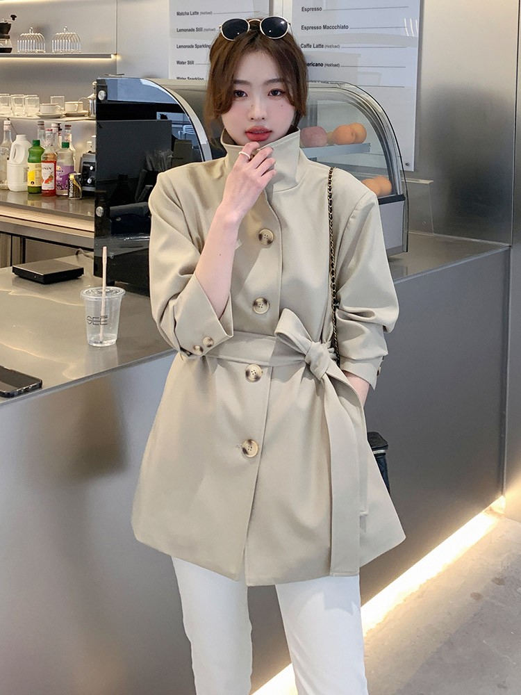 秋季短款风衣数据很好上了就能卖077-2212-P125-K178,女装风衣,浙宝100