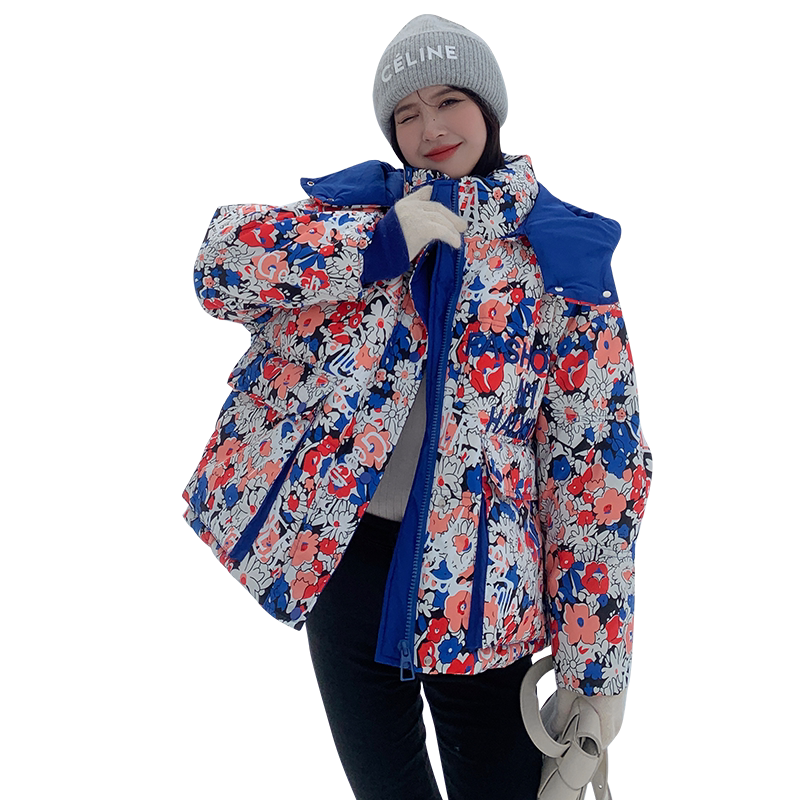 现货主推，短款花色设计感羽绒服077-2203-P165-k248,女装棉衣/棉服,浙宝100