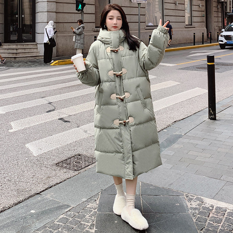 大量现货，数据很好豆绿色中长款羽绒服077-2196-P185-K268，女装棉衣/棉服，浙宝100