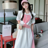 现货主推，数据长款针织拼接连衣裙女B100-3172-P115-k168，女装连衣裙，浙宝100