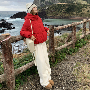 【现货】，可爱韩版宽松红色棉服zB100-7015-p165-k248图片
